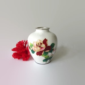 Ando Cloisonne Vase, Japanese Cloisonne Vase; Asian Vase, Japanese Vase, Enamelware Vase, Asian Enamelware, Japanese Enamelware, Asian Decor