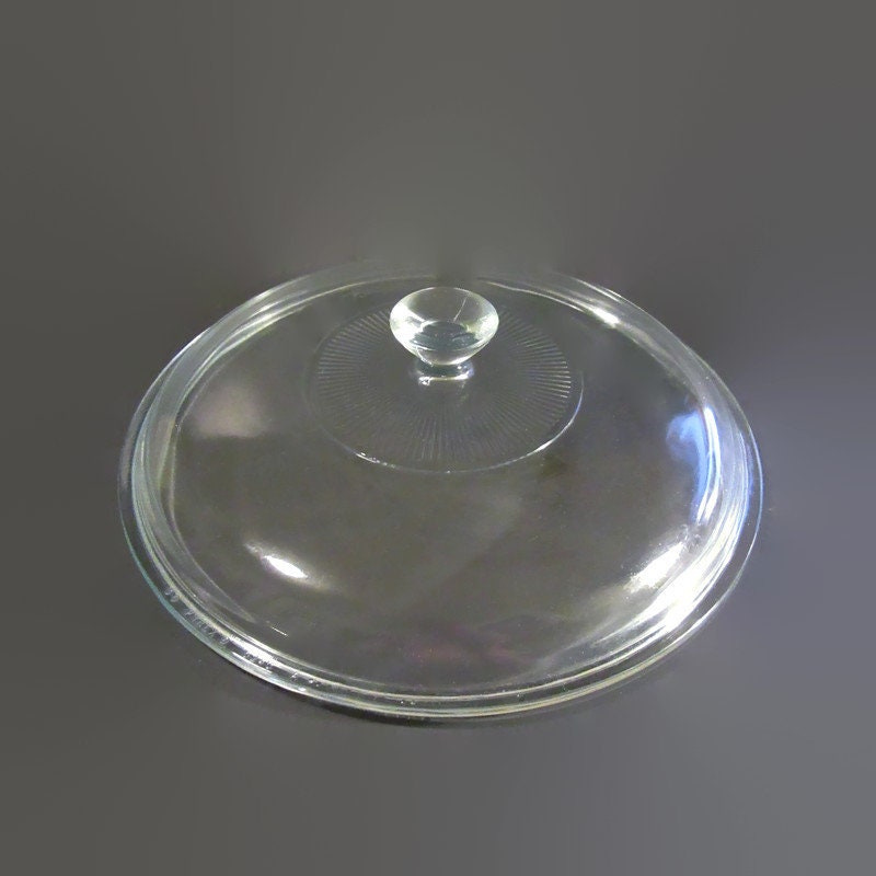 Glass Lid Vintage Crock Pot Lid Replacement Lid Clear Glass Round