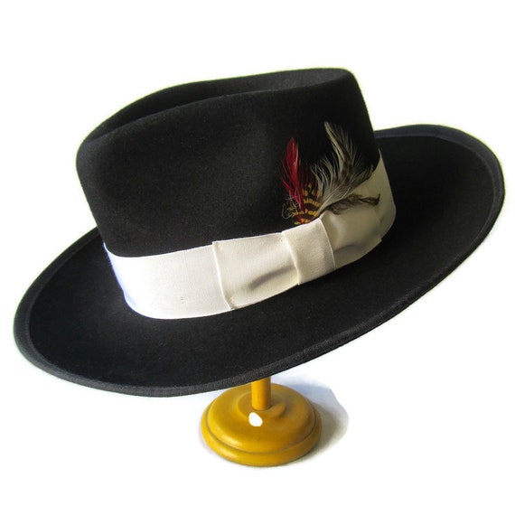 Broner Fedora Hat; Broner Hats, Broner Black Fedo… - image 2