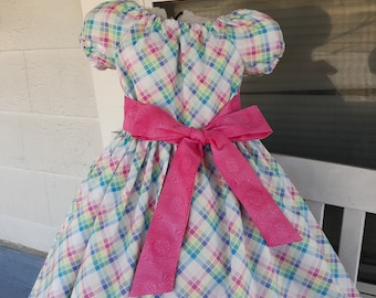 Girls Easter Dress, Girls dress,  girls clothing, girls spring dress, birthday dress, sizes  2t, 3t, 4t, 5, 6, 7, 8, 10, 11, 12