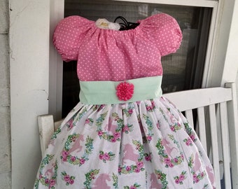 Girls Easter Dress, Girls spring dress,  girls clothing, girls summer dress, birthday dress, sz 2T, 3T, 4T,