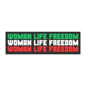 Woman Life Freedom Bumper Magnet | Iranian Human Rights Art | Mantra for Unity Car Decor