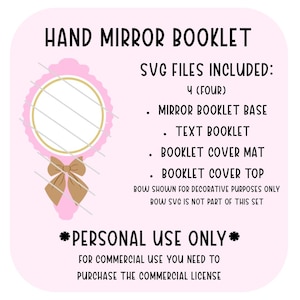 Fichier SVG d'Invitation livret miroir à la main pour CRICUT - usage personnel