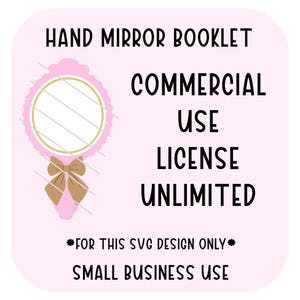 Fichier SVG d'invitation livret miroir main pour CRICUT - utilisation commerciale/petite entreprise