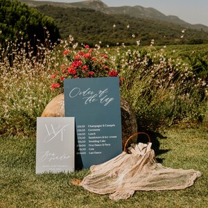 Order of the Day Sign - Wedding Vinyl Decal (Custom Sizes Available) image 7