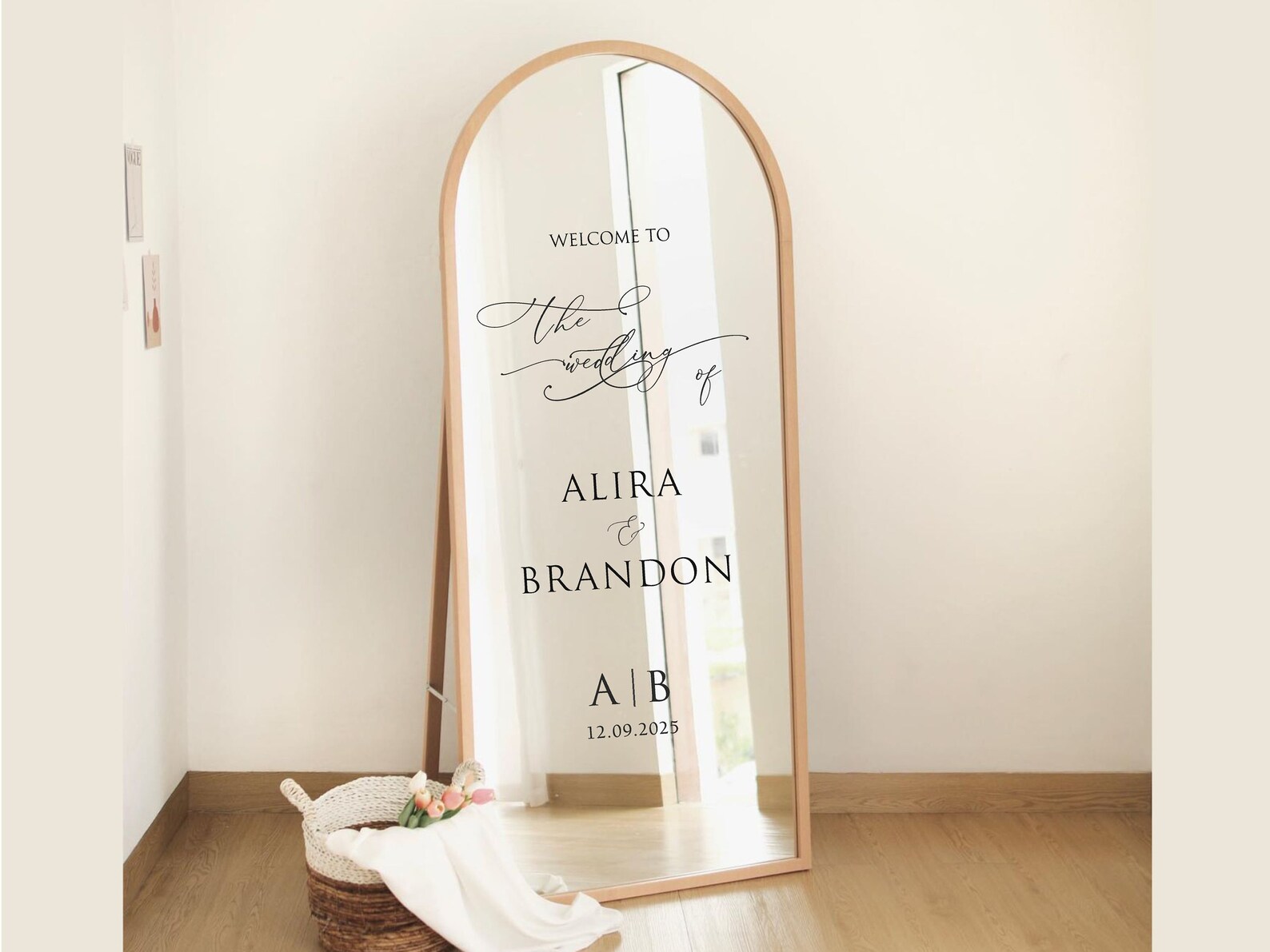 Wedding Mirror Vinyl Sign - Custom Script Font Decals - Etsy