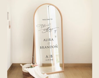 Hello Darling / Beautiful Mirror Wedding Welcome Sign • DIY Easy with Vinyl Lettering/Vinyl Stickers • Draft and Video instructions