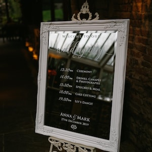 Wedding Order of the Day Sign - Peel and Stick Vinyl Decal