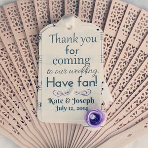 Gift Tags for a Wedding Fan • Favor Tags • Fans • Destination Wedding Reception Stationary • Modern Luxury