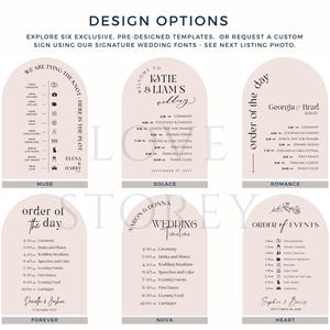 Order of the Day Sign - Wedding Vinyl Decal (Custom Sizes Available) image 8