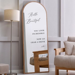 Hello Darling / Beautiful Mirror Wedding Welcome Sign • DIY Easy with Vinyl Lettering/Vinyl Stickers • Draft and Video instructions