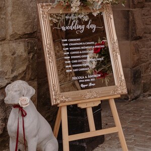 Order of the Day Sign - Wedding Vinyl Decal (Custom Sizes Available) image 2