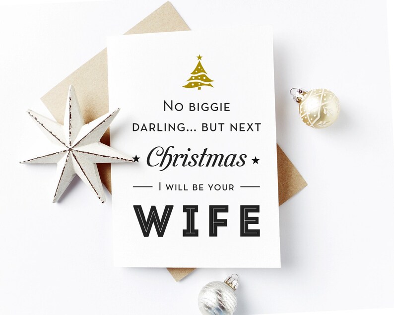 Fiance Christmas Card for Him or Her Fiance Gift Christmas Etsy