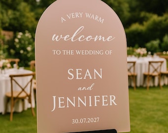 Wedding Welcome Sign - Custom Acrylic Options (Frosted, Clear, Multiple Sizes)