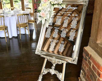 Personalised Wedding Seating Chart - DIY Vinyl Stickers - Mirrors Decals also for Acrylic and Wood