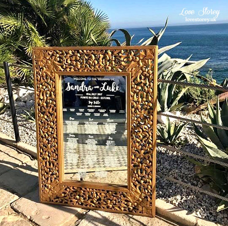 Mirror Wedding Table Plan Vinyl Lettering/vinyl Stickers Etsy UK