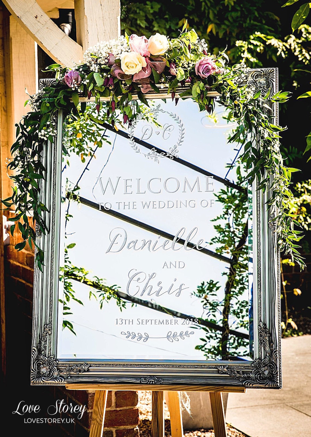 Mirror Wedding Sign DIY Easy With Vinyl Lettering/vinyl