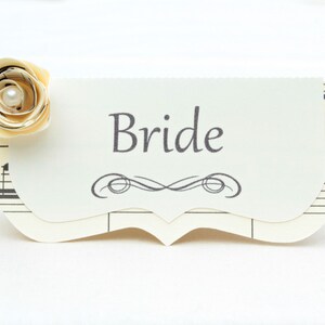 Music Notes Wedding Name Place Cards • Escort Cards • Modern and Luxury Table Decoration • Music Lovers • Table Settings Stationery Suites