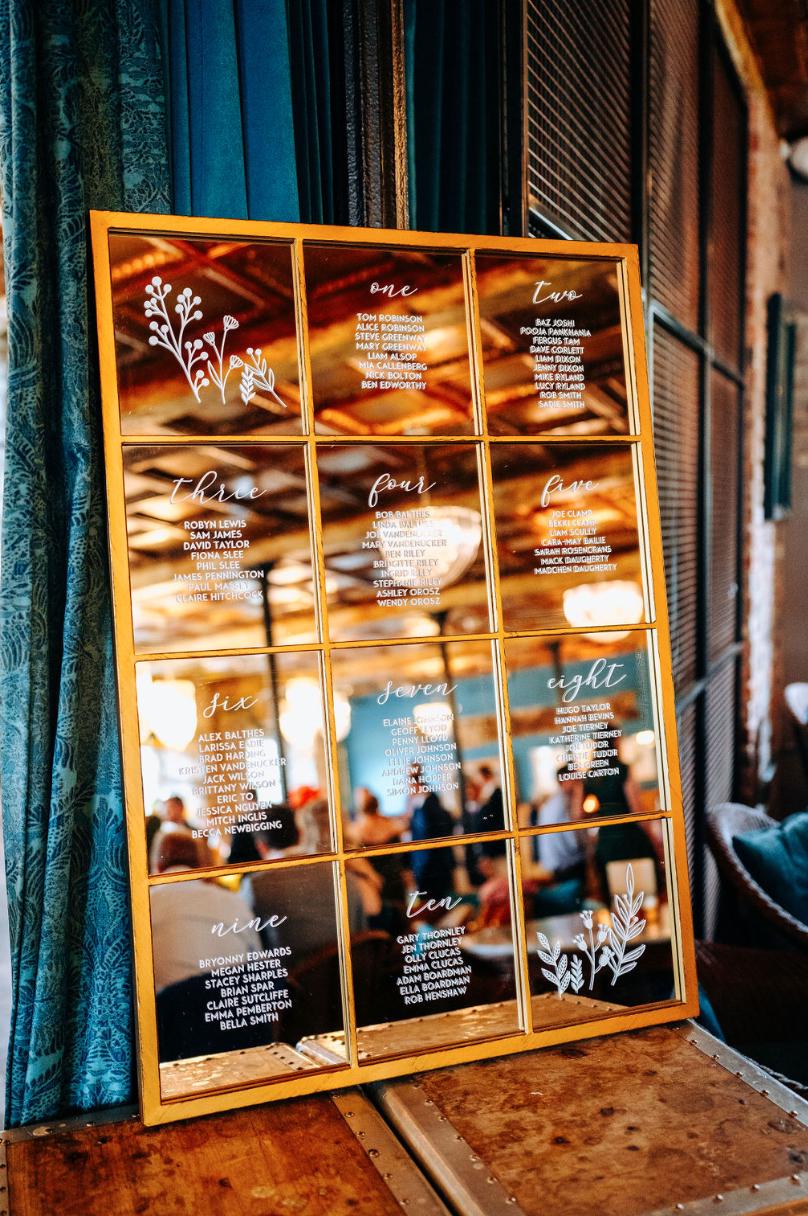 Window Mirror Seating Chart Vinyl - Personalised Wedding Table Decals - DIY with New 2026 Fonts Window Mirror Seating Chart Vinyl - Personalised Wedding Table Decals - DIY with New 2026 Fonts