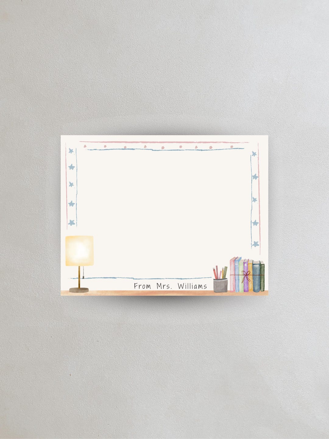 Personalized Teacher Note Card Set: Custom Classroom Stationery - Etsy