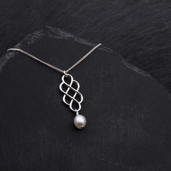 Celtic pearl best sale necklace