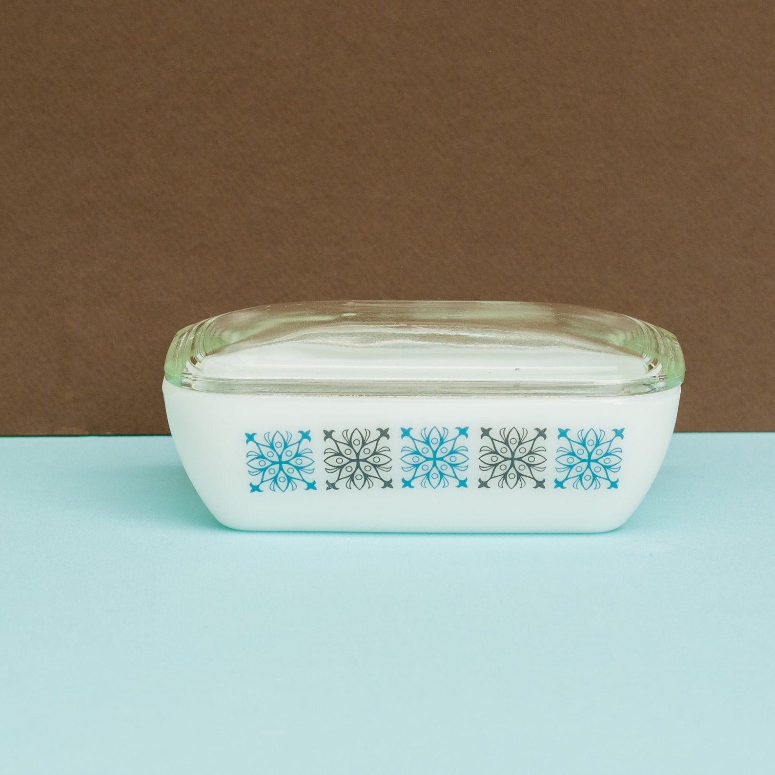 Pyrex England Lidded Butter Dish Chelsea Pattern Etsy