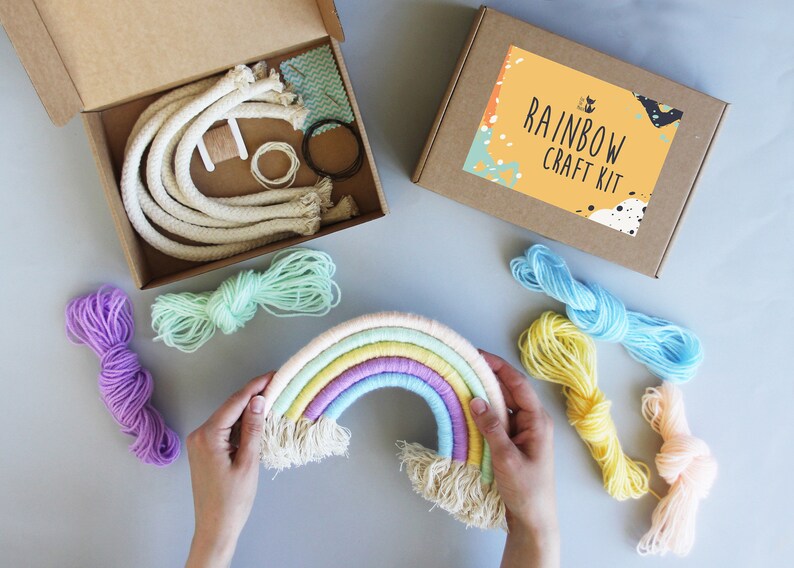 DIY Sommer Regenbogen Handwerk Kit Pastell Farben Große Etsy