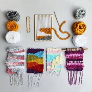 Weaving Lap Loom Kit for Beginners Adults Kids Teens Tweens, Craft Kits for Adults, Wall Hanging weave frame, Weaving tapestry starter pack