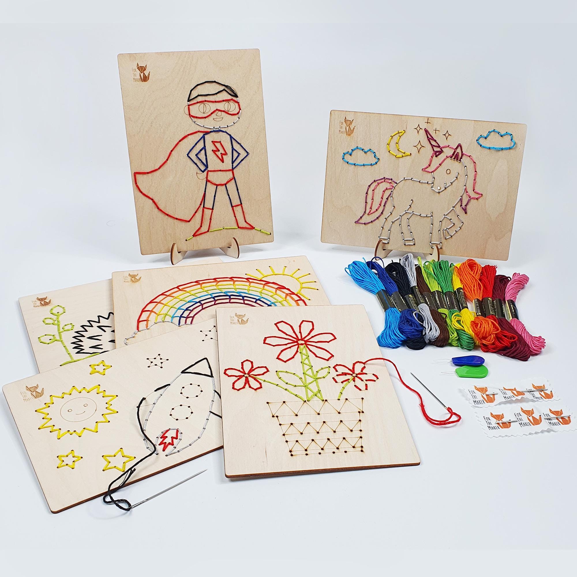 Kit Couture Enfant KRAFUN - 6 Projets Faciles (Poupée, Oreiller) - Apprentissage Loisir Créatif