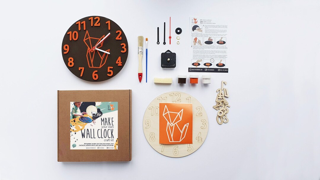 DIY Clock Kit, STEM Kit for Kids, Science Projects for Kids, Make Your Own Clock Kit, Homeschool