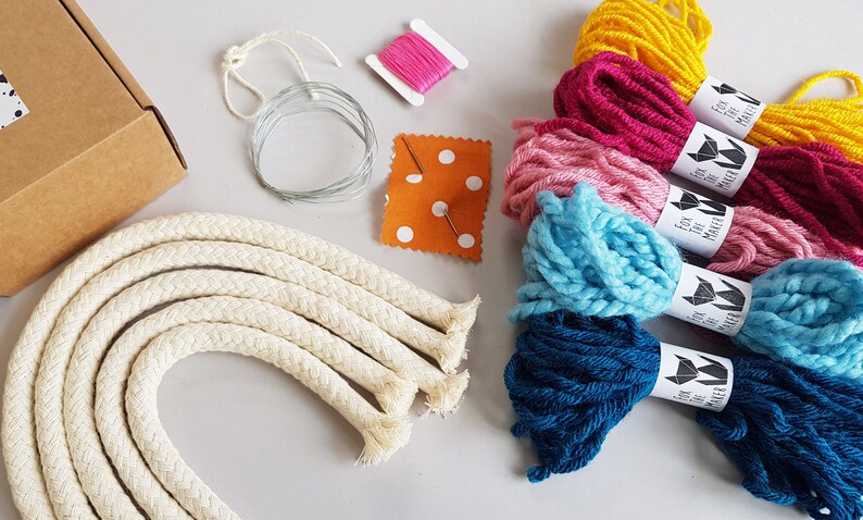 RegenbogenWandBehang DIY Handwerk Kit in blau rosa gelb