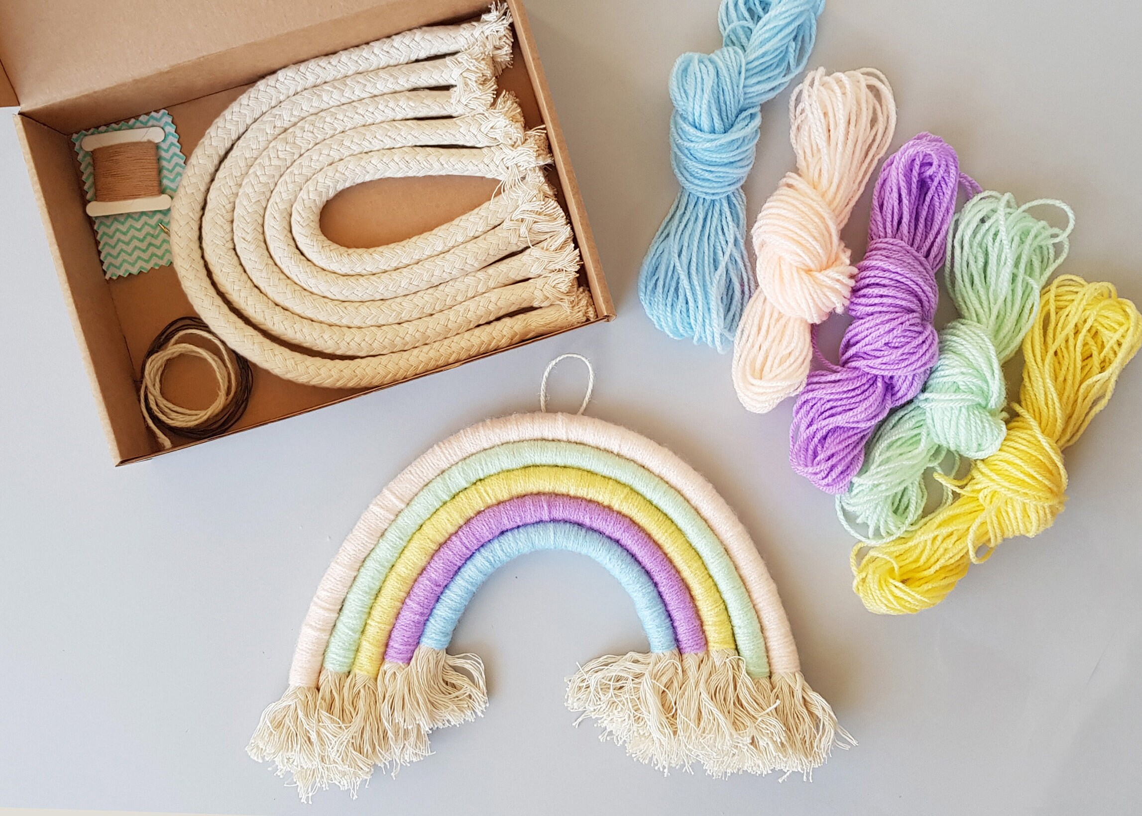 DIY Sommer Regenbogen Handwerk Kit Pastell Farben Große Etsy