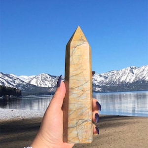 Cherry creek jasper tower, obelisk, stone wand, extra large crystal, sallysgemtreasures