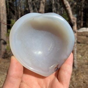 Agate heart shaped bowl, heart shape crystal dish, stone ashtray, trinket bowl