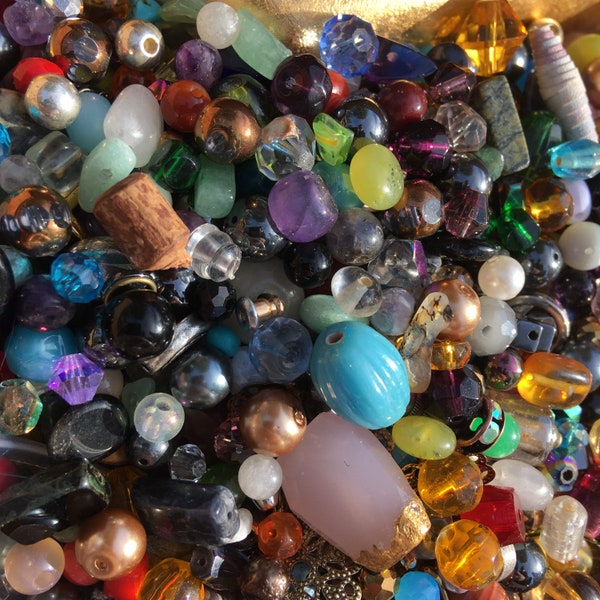 Bead confetti, bead scoop, bead dip, bead assortment, bead mix, beads