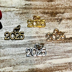 2025 Graduation Charm: Metal Pendant, Necklace Option