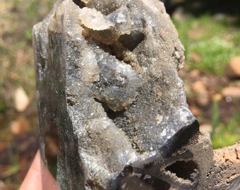 Sphalerite druzy, large crystal, sparkly rocks, black sphalerite, sallysgemtreasures