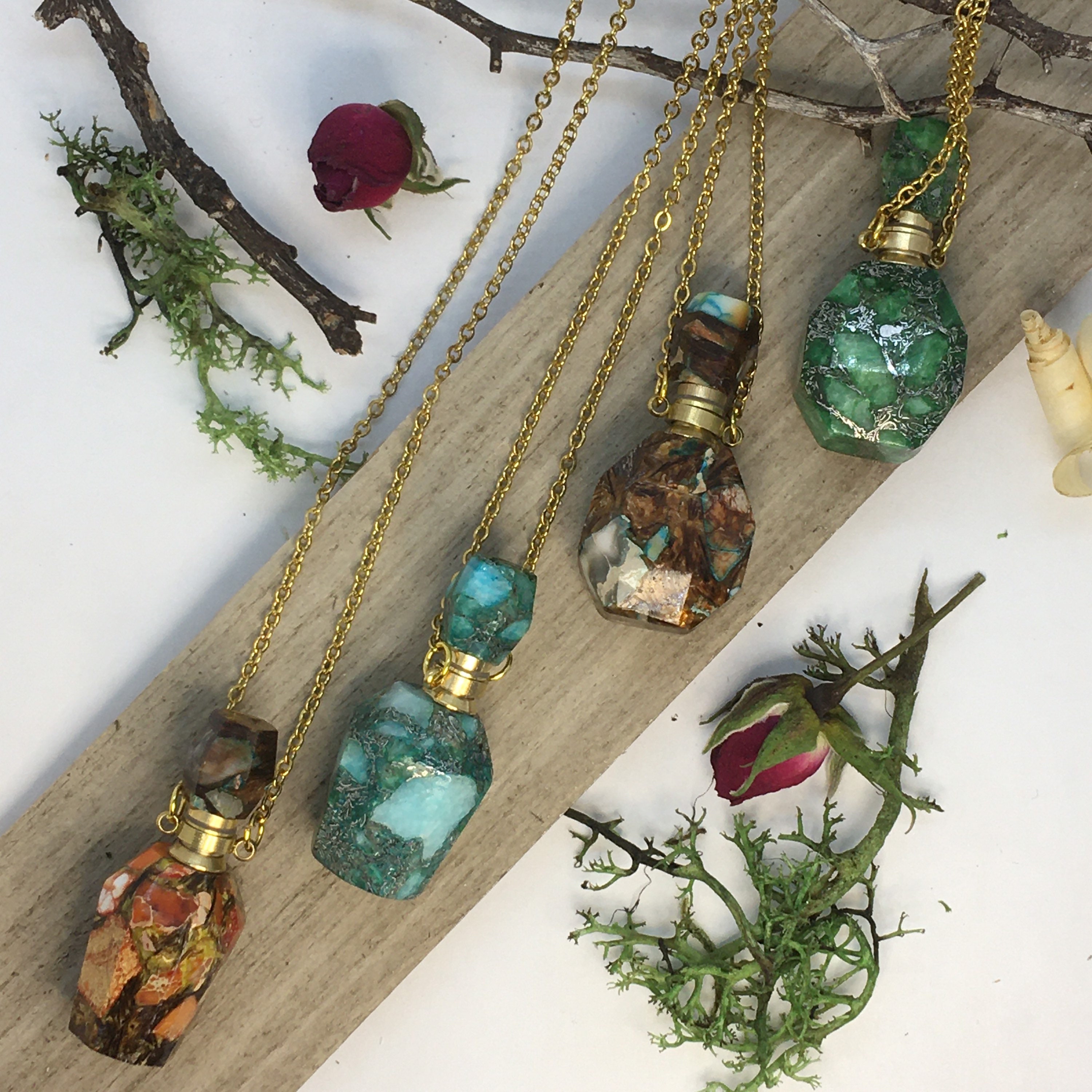 Potion bottle necklace crystal bottle pendant mini perfume Etsy