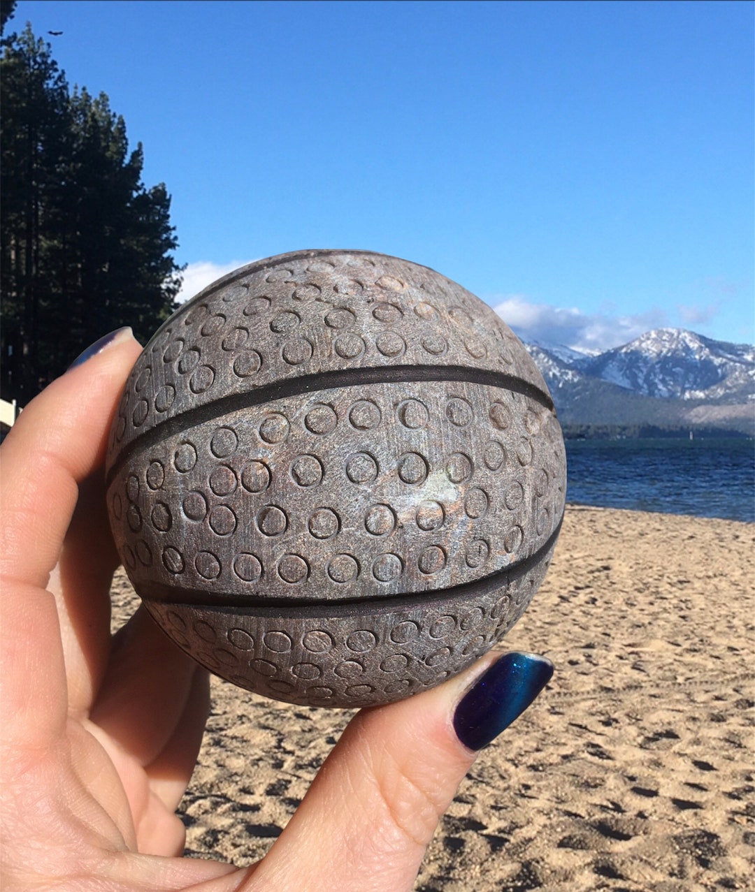 Crystal Basketball Carved Stone Basketball Gift Stone Ball Etsy