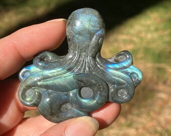 Labradorite octopus, sea creature, sallysgemtreasures