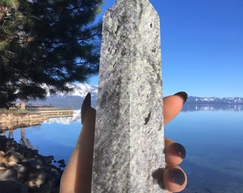 Sphalerite druzy tower, large crystal tower, sparkly rocks, purple sphalerite, sallysgemtreasures