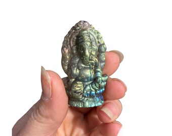 Labradorite Ganesh, stone God, sallysgemtreasures