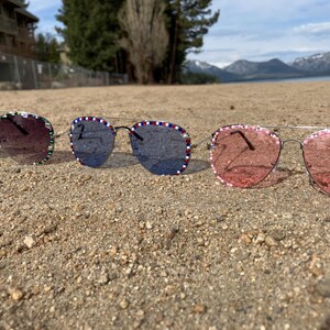 Rhinestone Aviator Sunglasses - Etsy display picture 1