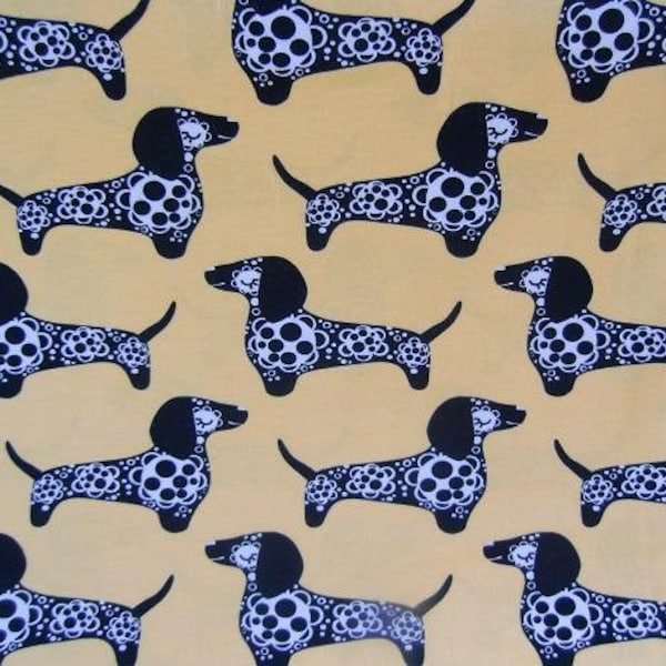 PaaPii Design, organic jersey "Raksu the dog" yellow