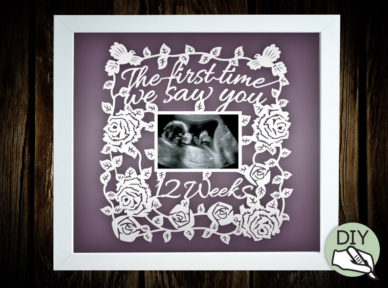 Download Digital Download Baby Ultrasound Picture Frame Papercut Template Pdf Png For Handcutting Svg File For Silhouette Cameo Or Cricut Art Collectibles Mixed Media Collage Vadel Com