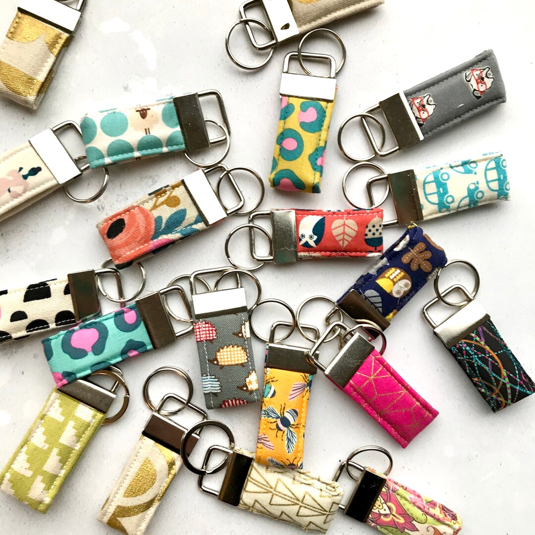 ASSORTED DESIGNS Key Rings Key Fobs Handmade Hand Sewn Flower Animal Leopard Liberty Etsy