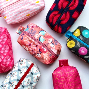 Boxy Bag, Makeup Bag, Box Pouch, Cosmetic Bag, Makeup Bag, Traveller Gift, Various fabric designs