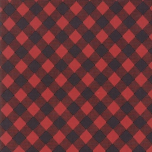 May include: A seamless pattern featuring a classic buffalo plaid design. The pattern consists of a repeating grid of red and black squares, creating a bold and rustic aesthetic. This design is often used for textiles and decorative items.