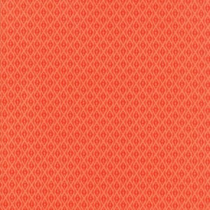 May include: A seamless pattern featuring a repeating diamond design in shades of orange and coral. The pattern has a textured appearance, with each diamond shape containing an internal design. This fabric design is suitable for various craft projects.