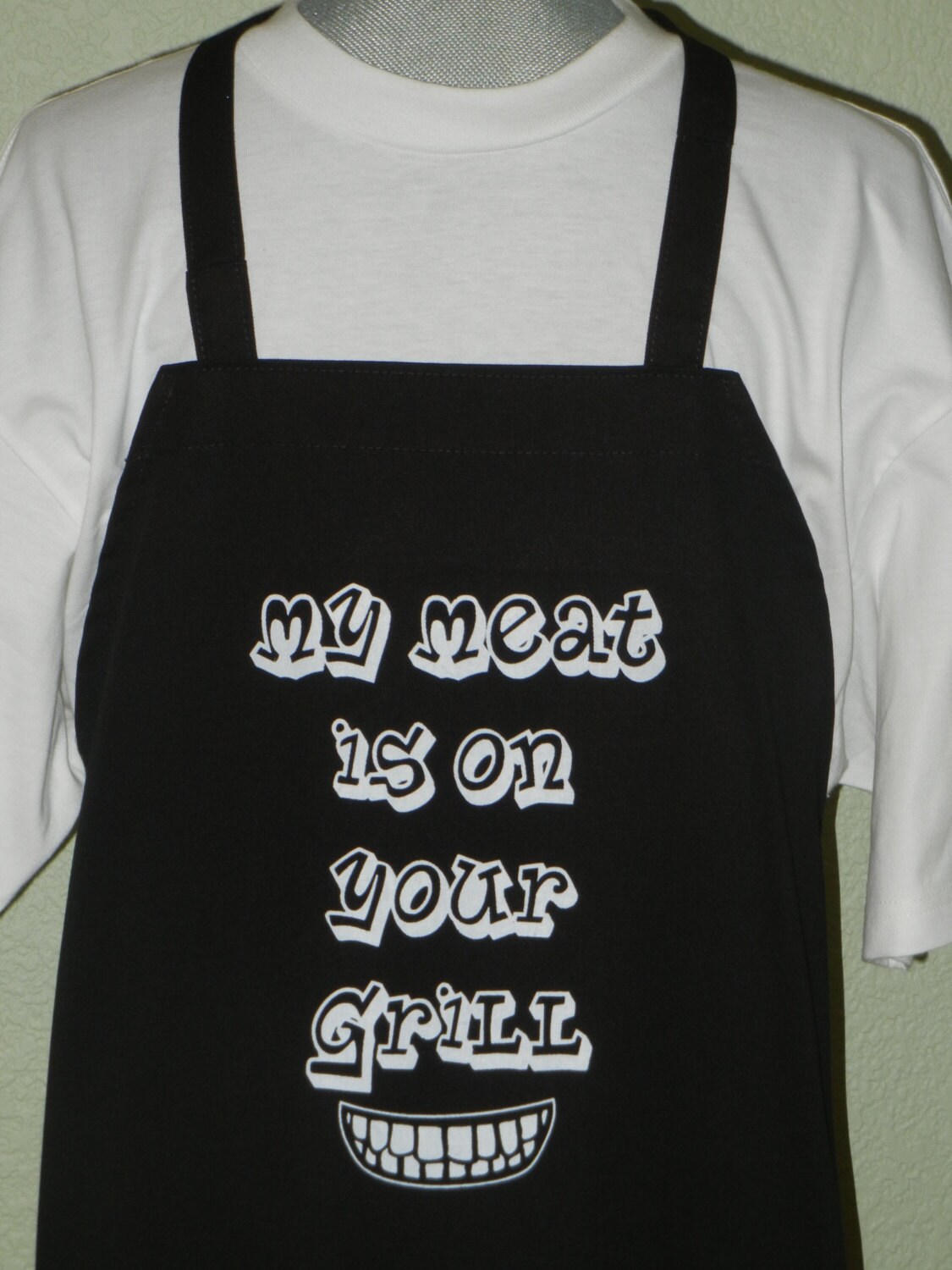 MY MEAT is on your Grill Funny Aprons For Men Grilling Aprons Etsy